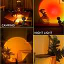 Sunset Projector Astronaut Night Light Led Aura Lamp for Photography/Party/Bedroom/Living Room/Tiktok Live Decor, Selfie with Battery, Christmas/Birthday Gifts for Women/Girls (PANGY-Seven color)