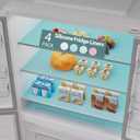 Silicone Refrigerator Liner for Glass Shelves Washable, Drawer Table Mats Non Slip Shelf Liner for Cabinets, 4Pcs Easy Clean Fridge Protector Liner Fridge Mat Kitchen Cabinet Liner for Shelves, Blue (4 Pack (12" x 24"))