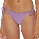 BECCA Women's Celeste Tie Side Bikini Bottom, Cheeky Coverage, Swimwear Separates XS