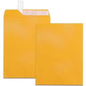 100 Pack Self Seal Manilla Envelopes 10x13, Creebe Catalog Envelopes Yellow Brown Large Envelopes with Peel and Seal Flap for Mailing, Organizing and Storage