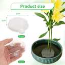 Flower Frog, Frogs for Arrangements Supplies, Floral Ikebana Stem Holder, Stem Pin Holders, Clear Plastic Ikebana Bowl (8pcs)