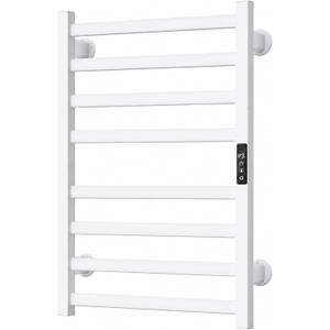 Electric Towel Warmer Wall Mounted, Heated Towel Rack with Intelligent Timer & Temperature Control, Plug-in or Hardwired, Left/Right Compatible, 27 Inch, White