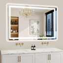 30"x48" LED Bathroom Mirror with Lights, Backlit + Front Lit, Anti-Fog, Lighted Bathroom Mirror for Wall, HD Shatterproof Tempered Glass, Dimmable, Memory Function (Horizontal/Vertical)
