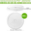 200 Count Clear Plastic Flat Lids 4 oz Paper Ice Cream Cups Frozen Yogurt Cup Dessert Bowls Frozen Dessert Supplies(Clear)