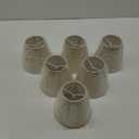 6pack Small Lampshades Clip On Bulb Fabric Lamp shade Bottom 5.9''x Top 3.54''xH 5.12'' for Chandeliers Wall Ceiling Table and Floor Lamps Beige Linen Color Eyes Protected Appearance