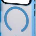 TORRAS Shockproof for iPhone 17 Pro Max Case with Camera Control Button, [12FT Military Grade Drop Protection] Soft Touch & Transparent Slim 17 Pro Max Case with DIY Buttons, Blue