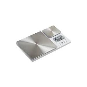 KitchenAid KQ909 Dual Platform Digital Kitchen and Food Scale, 11 Pound Capacity and Precision 16oz Capacity, White with Stainless Steel
