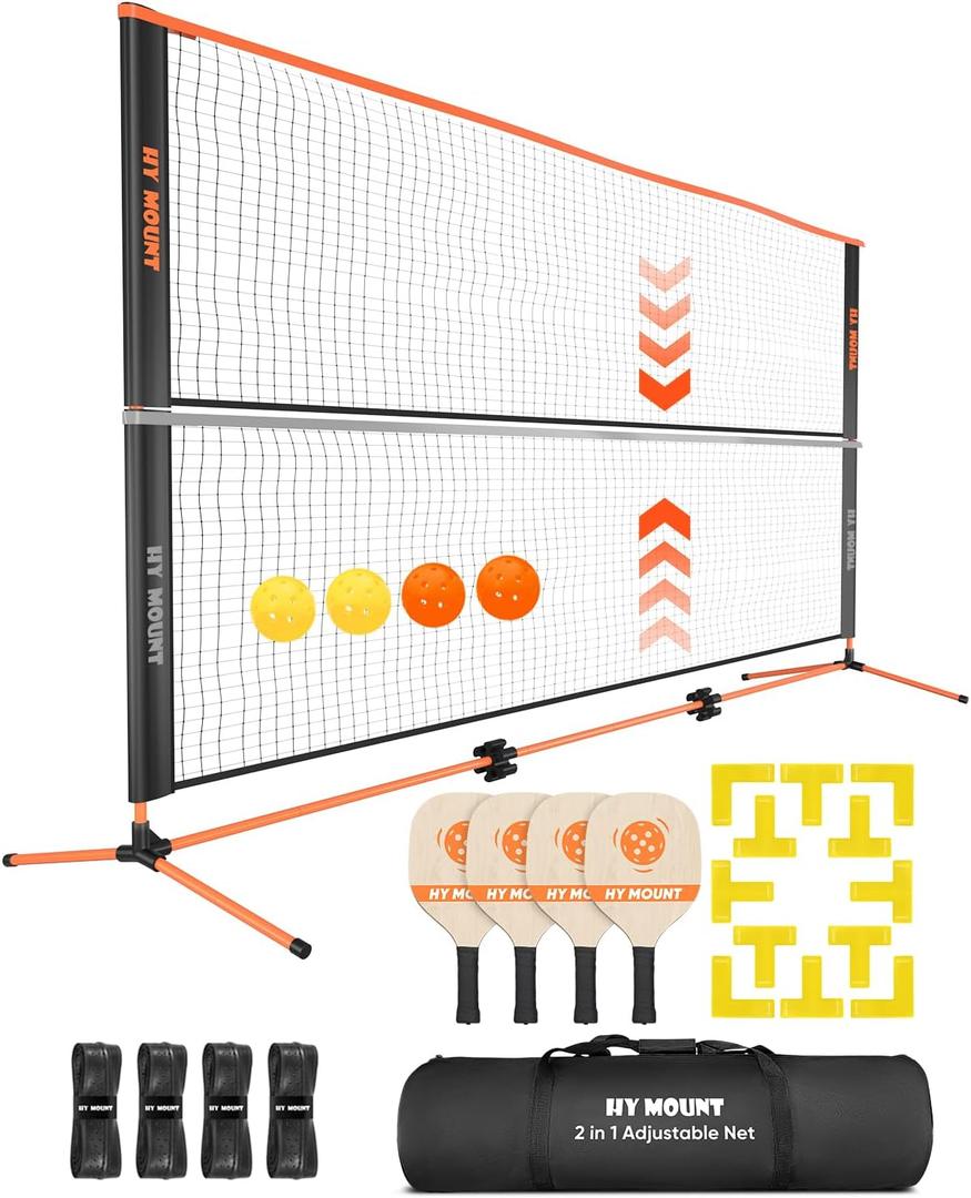 HY Mount Portable Pickleball Net Set Half Court 10 FT