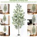 Artificial Olive Trees with Lifelike Natural Trunk, Leaves, Moss and Fruits, 6FT Tall Faux Olive Tree with White Versatile Nursery Pot, Fake Plants for Indoor Home Decor, Office Decor, Room Decor