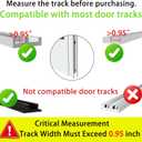 Extra Large Dog Door for Sliding Glass Doors, Adjustable Height 91.73"-97.64", Magnetic Closing Curtain.