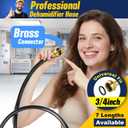 16FT Dehumidifier Drain Hose with 3/4 Inch FHT Connector, featuring Rust-Resistant Brass Fittings for Leak-Proof Connection, Perfectly Compatible with Most Dehumidifier Brands7 Length Options