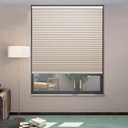 MYshade Cordless Blackout Cellular Shades, 1.5" Honeycomb Window Blinds for Bedroom & Nursery, Thermal Insulated, Noise Reducing, Privacy Shades, Inside or Outside Mount (40" W x 64" H, Beige)