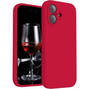 FireNova Magnetic for iPhone 17 Case, Compatible with MagSafe, [Integrated Silicone Camera Control Button] [Camera Protection] Anti-Scratch Microfiber Lining Phone Case, 6.3", Deep Red