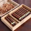 Woho Spanish Cedar Cigar Tray with Adjustable Divider & 6 Count Sheets, Cedar Cigar Tray for Large Cigar Humidor Cabinet/Tupperdor, Cedar Wood Tray for Cigar Storage/Organization/Aging (12"X7"X1.57")
