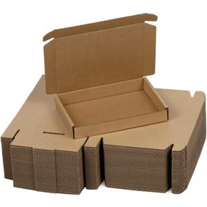 50 Pack 7x5x1 Inches Small Shipping Boxes, Brown Corrugated Cardboard Boxes, Moving Mailing Packing Box