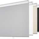 ChrisDowa Cordless Free-Stop 100% Blackout Blinds for Windows, Roller Windows Shades with Thermal Insulated, UV Protection Fabric for Living Room, Office and Home. Easy to Install. Gray,20" W X 72" H