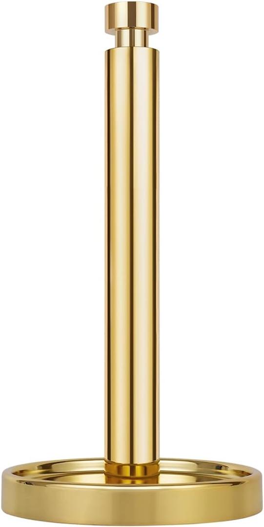 Ivilon Paper Towel Holder Stand - Steady and Easy Tear - Fits All Paper Towel Rolls - Gold Polished, 
Item Weight	1.51 kg
Product Dimensions	13.75"L x 7"W