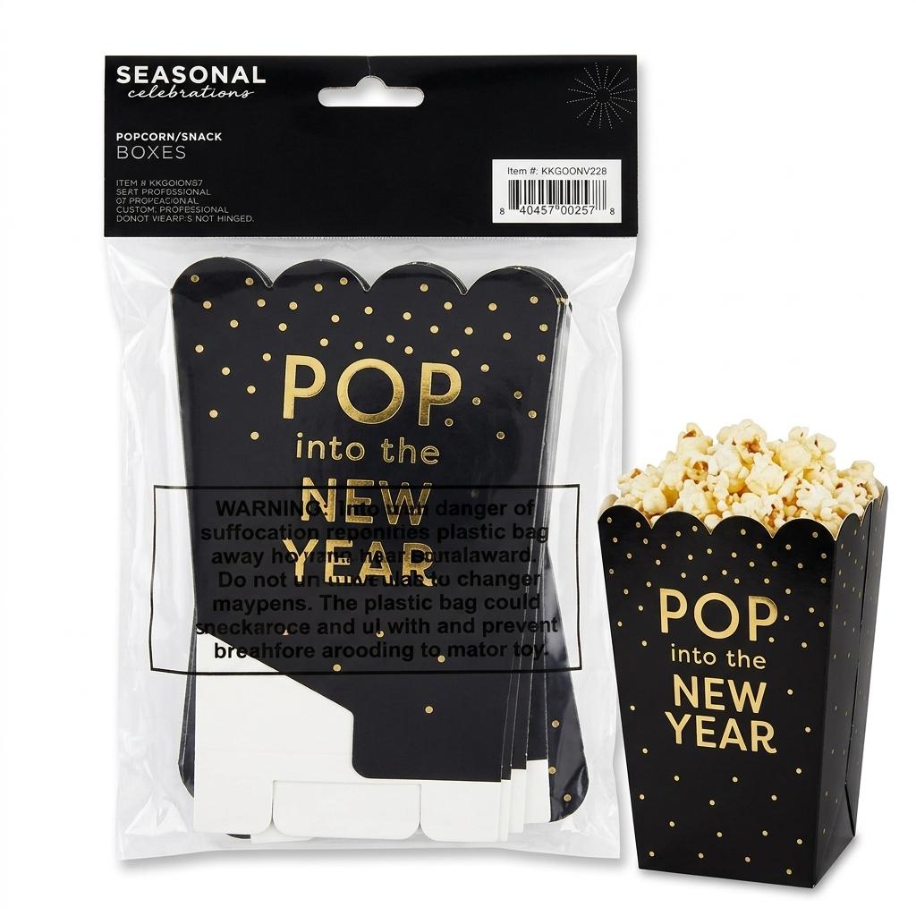 Popcorn Snack Boxes For New Year