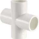 uxcell PVC Pipe Fitting 4 Way Cross Schedule 40 20mm Socket Tee Corner Fittings White