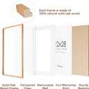 22x28 Picture Frame, 22 x 28 Poster Frame - Solid Oak Wood and Tempered Real Glass, 22"x28" Wood Frame, 22x28 Picture Frame Matted to 18x24, 22 by 28 Art Frame, Natural Oak Color