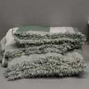 MEETSKY Green Couch Cover for Dogs Sofa Covers for Cushion Couch Sofa Chenille Sofa Slipcover Couch Covers for Sectional l Shaped Couch Pets Protector Furniture Covers, 91" x 134", Sage Geometry