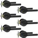 Asidrama 6 Pack Privacy Door Handles with Lock, Black Door Handles Interior for Bedroom or Bathroom, Heavy Duty Door Lever with Reversible Interior Door Handle for Left Right Sided Doors
