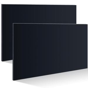 Wesiti 2 Pcs 1/4" Thick HDPE Plastic Sheets Thick Hard HDPE Polyethylene Sheet, High Density Polyethylene Board for Crafts Flat Panel DIY Materials for Home Decor Handicrafts (Black, 8 X 12'')
