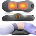3 in 1 Electric Lumbar Support Pillow with Adjustable Height for Bed and Chair, Back Massager with Heat, Back Massager for Pain Relief Deep Tissue, Electric Lumbar Pillow with Heat Vibration Traction