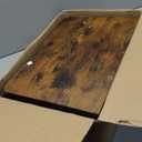 Tv Tray Table Set of 2, 8-Level Adjustable Height Couch Side Table90 Tilt Angle Adjustments C-Shaped End Table, with Phone & Tablet Slot Sofa Computer Desk for Couch, Sofa, Bed, Chair, Living Room (Brown)