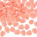 PATIKIL 100 Pcs Coral Flower Beads, 9x7mm Artificial Jasmine Flower Shell Floral Spacer Beads for Jewelry Making DIY Crafts Necklace Bracelet Earring Accessories, Pink
