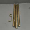 IFELS 2 Pack Heavy Duty Curtain Rods for Windows 28 to 48 Inch, 1 Inch Gold Curtain Rods Set of 2 Pack for Outdoor, Farmhouse, Bedroom, Adjustable Easy Install Drapery Rod (A2,Gold,30"-60"-2Pack)
