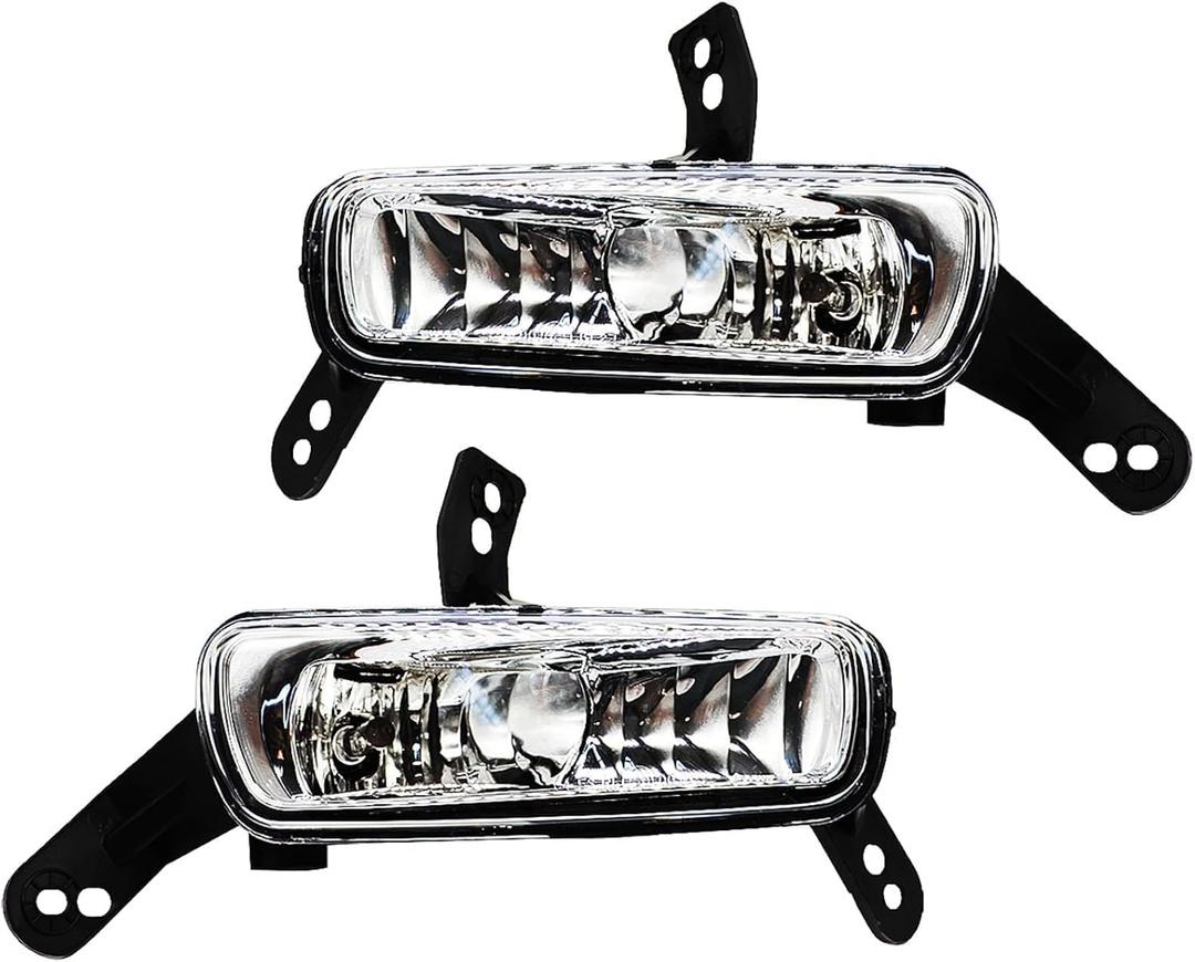 Pair Fog Lights Assembly Compatible with Expedition Limited/XLT 2018 2019 2020 2021 W/Halogen Bulbs Left and Right Fog lamp Replacement for FO2592248 FO2593248 Driver & Passenger Side