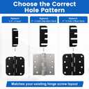 12 Pack Door Hinge Shims, 3.5 Inch Door Hinge Spacer Kit, Precut Polycarbonate (PC) Hinge Shims with DIY Trimmable Option for Door Alignment & Repair, Standard Pattern, 1.2mm / 0.05” Thickness