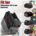 Adapter M18V18 for Milwaukee M18 18V Battery to for Milwaukee V18 48-11-1830 48-11-2200 48-11-2230 18V NI-CD Tool (with USB Port)