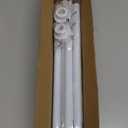 Tension Curtain Rod 31 to 75 Inch Spring Tension Rod for Windows Adjustable Curtain Rod No Drilling Expandable Pressure Curtain Rod Tension Rods for Window,Bathroom,Kitchen,Doorway (White)