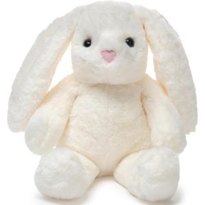 Bearington Nibbs The Stuffed Rabbit Plush, 15 Inch White Bunny Stuffed Animal, White Easter Bunny (15" Nibbs White)