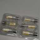 Ascher Vintage LED Edison Bulbs, 6W, Equivalent 60W, Non-Dimmable, High Brightness Cool White 4000K, ST58 Antique LED Filament Bulbs with 80+ CRI, E26 Medium Base, Clear Glass, Pack of 6