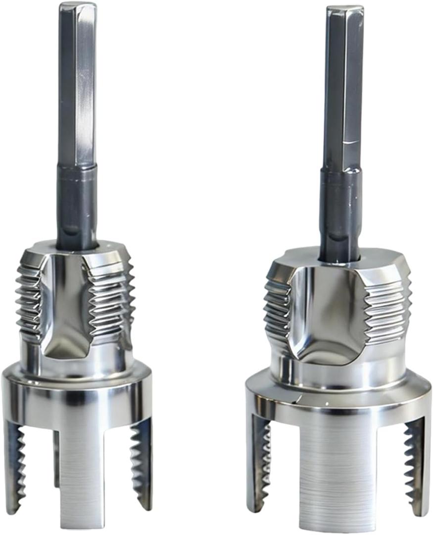 2 Pcs Internal & External Pipe Thread Cutting Tool for 1/2" & 3/4" PVC/Plastic PipesElectric Drill Compatible Pipe Threader Kit