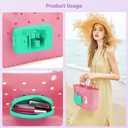 4 x Silicone Phone Holder, Insert Charm Carabiner Keychain for Bogg Bag, Compatible with Bogg Beach Tote Bag (Green)