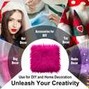 25x25CM Hot Pink Faux Fur Fabrics Square, Plush Fluffy Fuzzy Cut Craft Fur, Craft Beard Hair, Beard Miniature Dolls Rugs Mats Gift, Winter Halloween Christmas Costume Party Decorations