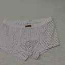 Arjen Kroos Men's Sexy Underwear Mesh Breathable Boxer Briefs Soft Stretch Trunks (Large, A4-white-2060)