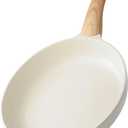 SENSARTE Ceramic Nonstick Frying Pan Small Skillet 8/9.5/11/12.5Inch Non Stick Omelet Pan, Non-toxic Kitchen Cooking Chef's Pan, Free of Intentionally Added PFOA/PFAS/PTFE, Induction Compatible, White