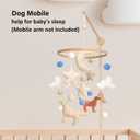 Dog Baby Mobile, Mobile for Crib, Crib Mobile for Boys and Girls, Nursery Mobile for Bassinet, Pack and Play, Dog, Moon, Cloud, Star, Blue Felt Ball ( BROKEN BUT FIXABLE)
