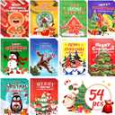 90shine 54Pcs Christmas Coloring Books for Kids: Xmas Goodie Bags Stuffers Stockings Gifts Party Favors Fun Holiday Supplies
