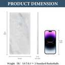 Koville African Natural Marble Board for Kitchen Pastry Bread, 12" x 6" Genuine Stone Slab, Marble Tray Cheese Board for Counter, Bathroom Trays Perfume Tray Jewelry Candle Plate (Namib Fantasy)