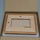 4x6 Picture Frame with 3x4 Mat - Solid Teak Wood Farmhouse Frame, Wall & Tabletop Display for Wedding Photos & Home Décor (4x6,Teak)