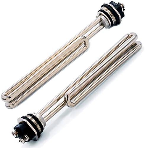 02722/02723 Water Heater Element 4500W 240V, TOP-HEATER Screw-in Foldback Water Heating Element Duron Style Low Watt Density Electric Water Heater 2 Pack Replacement Part, Copper/Nickel,2Pack