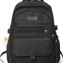 Student Backpack for Teen Girls Boys Preppy Elementary Middle School College Bookbags Cute Aesthetic Trendy Daypack (Black)