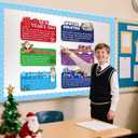 Geyoga Winter Holidays Around The World Bulletin Board Decorations Winter Holiday Bulletin Board Set with Christmas Chinese New Year Hanukkah Diwali Kwanzaa Solstice Poster Cutout School Wall Door