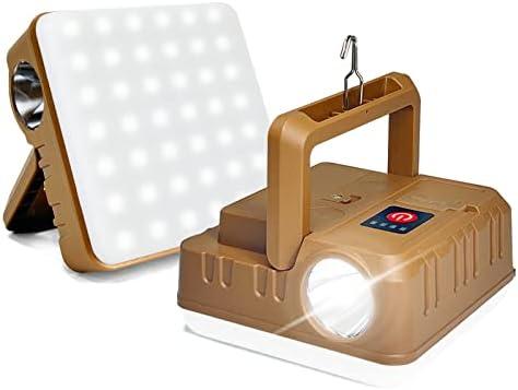 2 in 1 Camping Lantern Flashlights, DIBMS 2-Pack of 2 LED USB Rechargeable Hanging Power Bank Waterproof Light for Camping Hurricanes Emergency Power Outages Indoor Outdoor